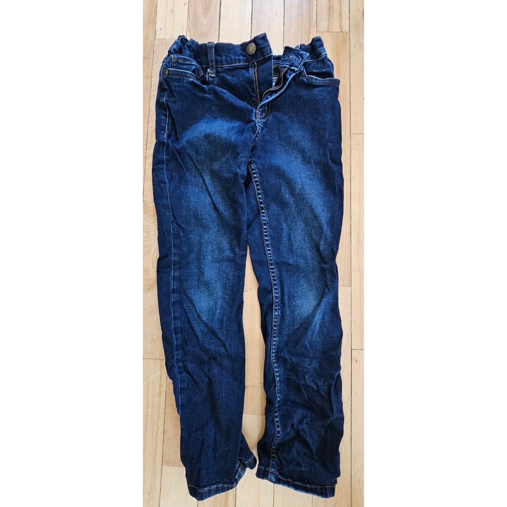 Hanna Andersson Boys Dark Wash Organic Cotton Straight Leg Jeans Size 10 140cm